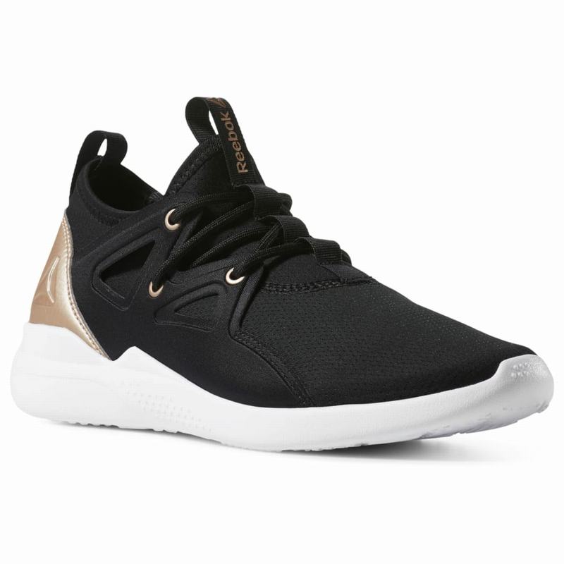 Reebok Cardio Motion Botasky Damske - Čierne/Zlate/Biele VR3199WZ